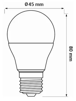 Žiarovka LED E27 5W G45