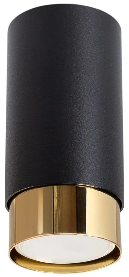 Stropné svietidlo v čierno-zlatej farbe Crown – Sollux