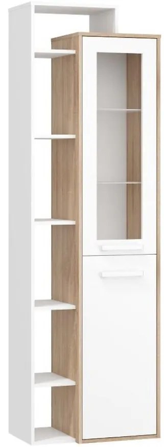 Vitrína L1D Rio-26 sonoma svetlý/biely