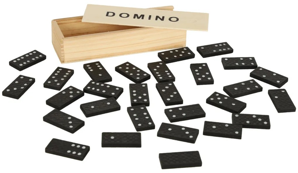 KIK Drevené domino rodinná hra + krabica