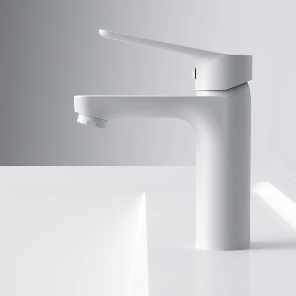 Umývadlová batéria AM.PM Hit FTA82133 jednopáková s odtokovým ventilom, biela