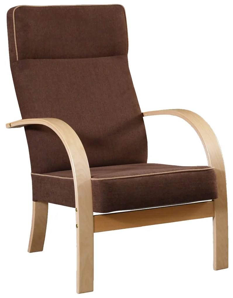 Kreslo Limme (hnedá). Akcia -18%. Vlastná spoľahlivá doprava až k Vám domov. 1040861