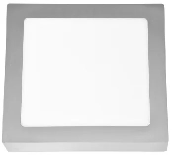 ECOLITE Stropné bodové LED svietidlo RAFA 2, 22,5 cm, IP20, 18W, 4100K, 1550lm, brúsený hliník