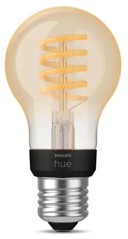 PHILIPS HUE Múdra LED filamentová žiarovka HUE, E27, A60, 7W, 550lm, teplá biela-neutrálna biela