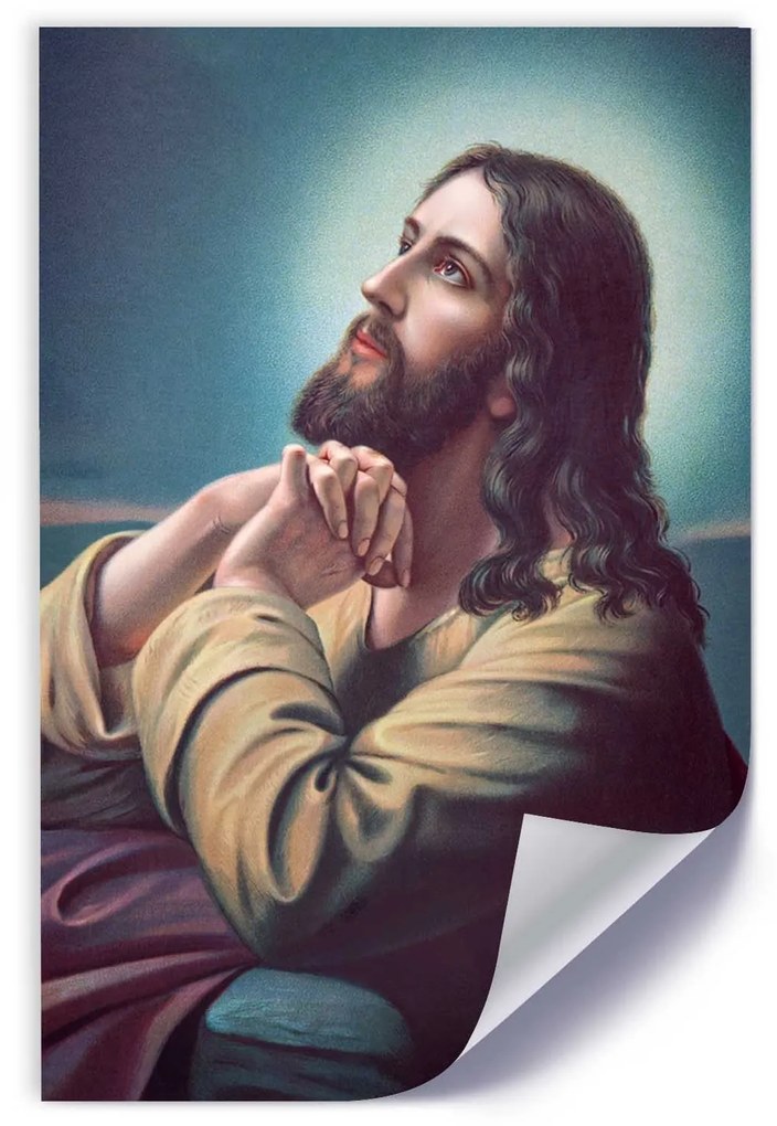 Gario Plagát Ježiš sa modlí Farba rámu: Bez rámu, Rozmery: 20 x 30 cm