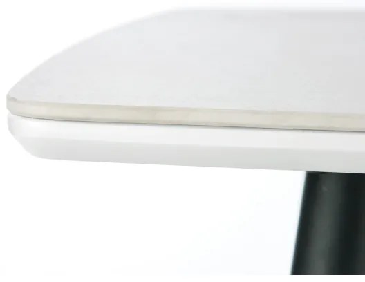 Jedálenský stôl ALARA, dekór biely mramor/čierna