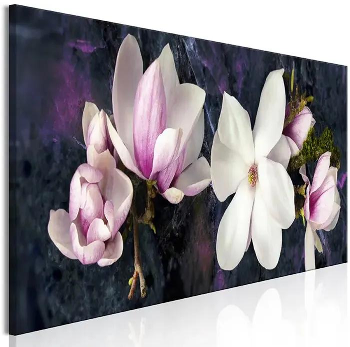Obraz - Avant-Garde Magnolia (1 Part) Narrow Violet Veľkosť: 120x40, Verzia: Premium Print
