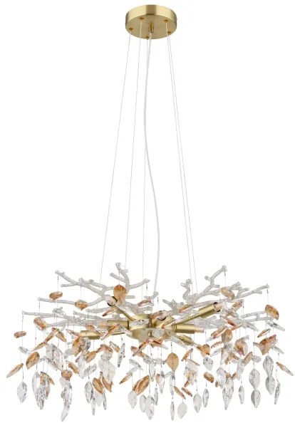 Globo 64132-8 - Luster na lanku DANNA 8xG9/8W/230V pr. 61 cm zlatá