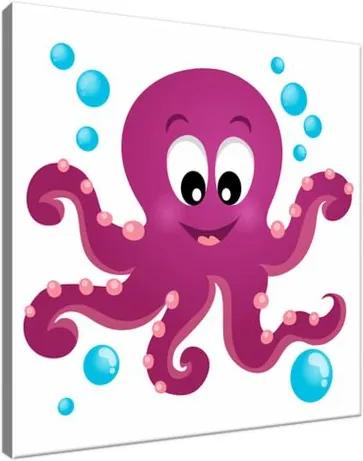 Obraz na plátne Ružová chobotnica 30x30cm 3050A_1AI