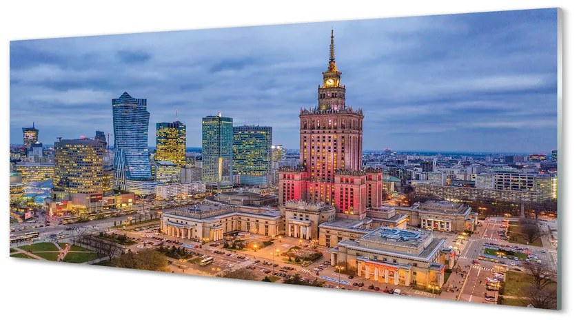 Obraz na akrylátovom skle Warsaw panorama západu slnka 120x60 cm