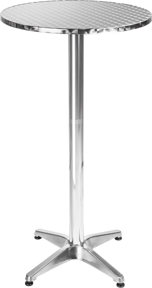 tectake 401488 barový stolík hliníkový ø60cm - 5,8 cm, není skládací