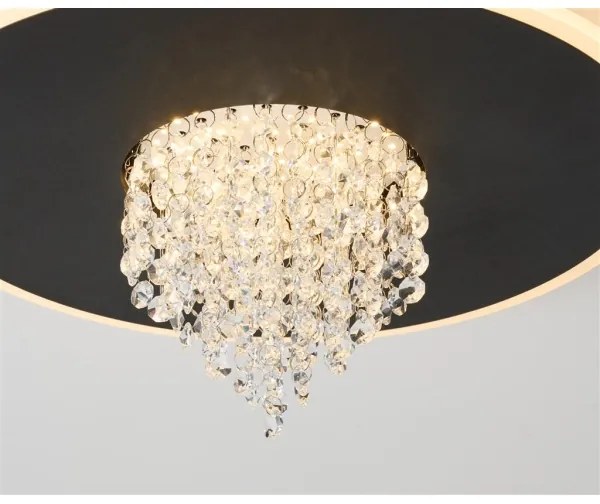 Searchlight 21126-32BK - LED stmievateľné stropné svietidlo DELUGE 20W/230V pr. 31,5 cm čierna