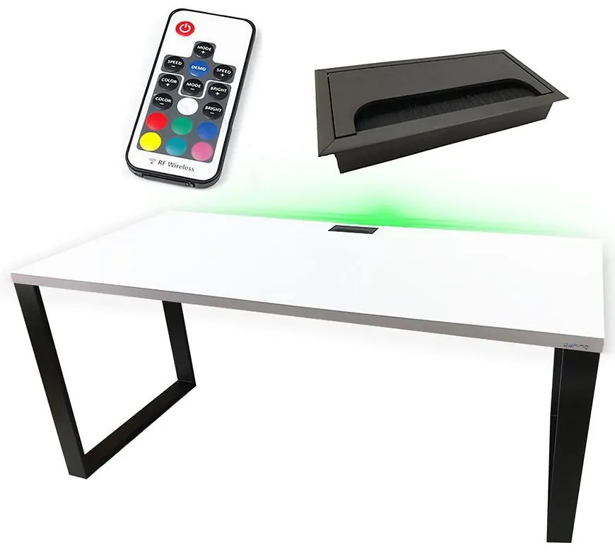 Písací Stôl Top Loft Biely 136x66x2,8 Model 2