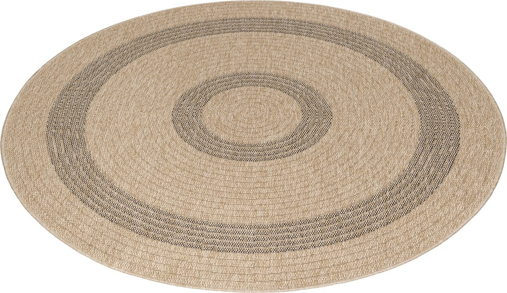 Ayyildiz, Kusový koberec Comilla 886 Black kruh, 80x80 (priemer) kruh, hnedá, chodba / predsieň