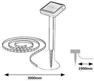 Rabalux ANSOO LED solárny pásik 77016