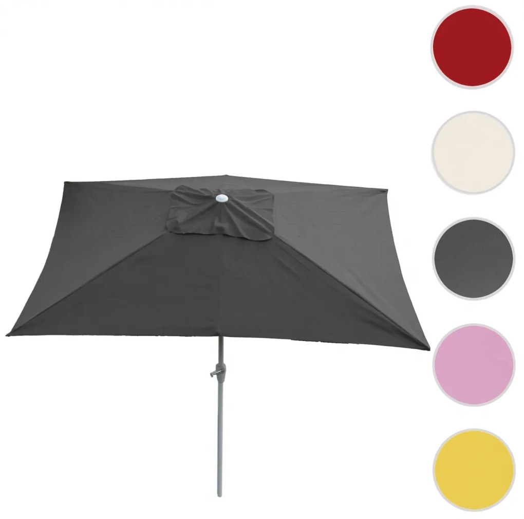 Slnečník N23 2x3m polyester/hliník - antracit