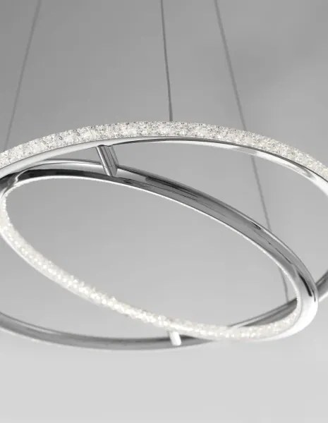 LED luster Livorno 45 Chrome