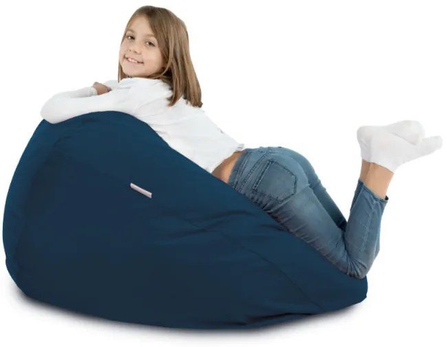 Plyšový sedací vak SAKO tmavomodrý