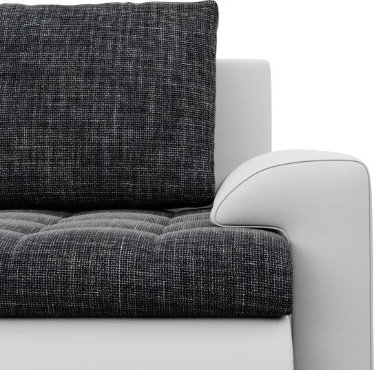 Sedacia súprava FORESTA ULL v tvare U popolová / biela