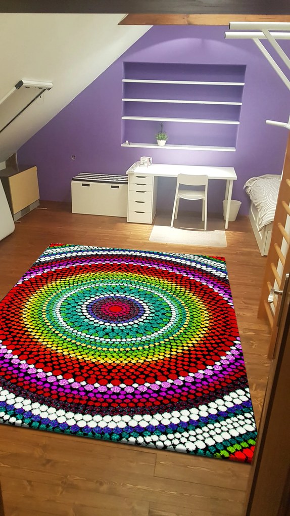 Medipa (Merinos), Kusový koberec Relief 22844-110 Multicolor, 140x200, viacfarebná, obývacia izba