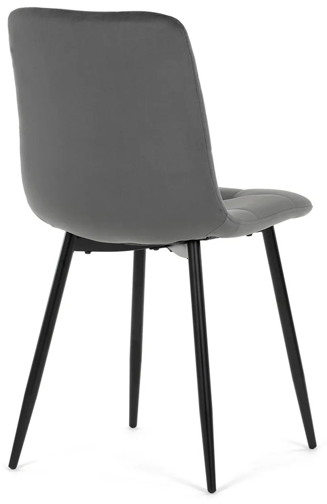 Autronic - Židle jídelní, šedá sametová látka, nohy černý kov - CT-281 GREY4 NOVINKA