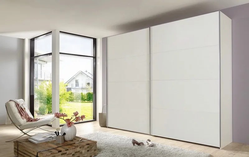 Šatníková skriňa Bert, 225 cm, biela