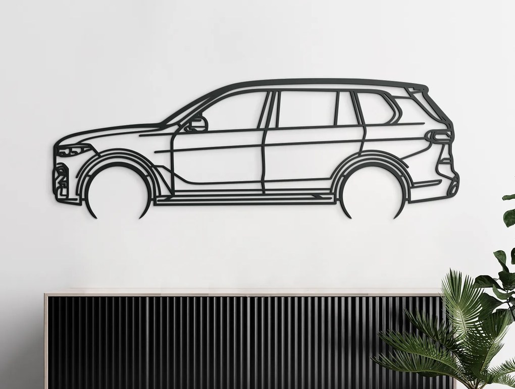 drevko Drevený obraz BMW X7 Rozmer obrazu: 29,5 x 86 cm, Farba dekorácie: Čierna