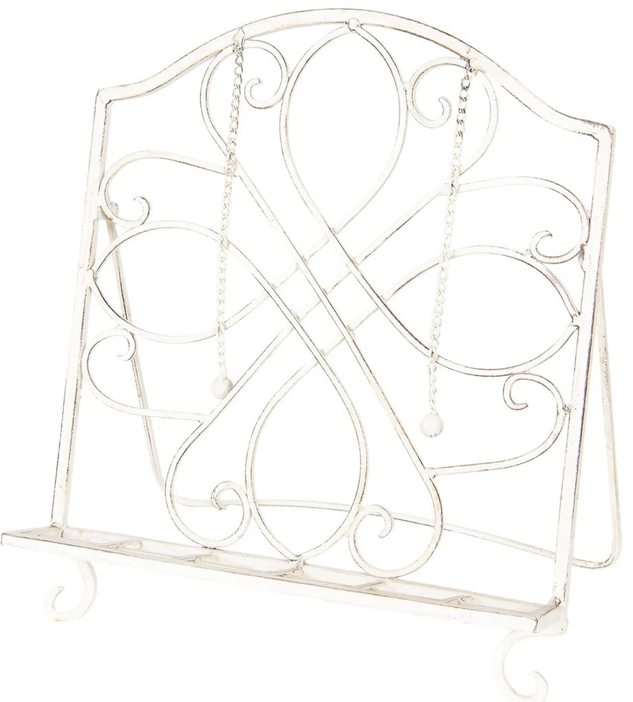 Kovový vintage stojan na knihy / kuchárku - 31 * 23 * 34 cm