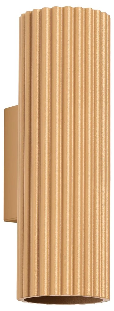 Nástenné svietidlo Karbon, 1x zlaté kovové tienidlo, (20 cm)