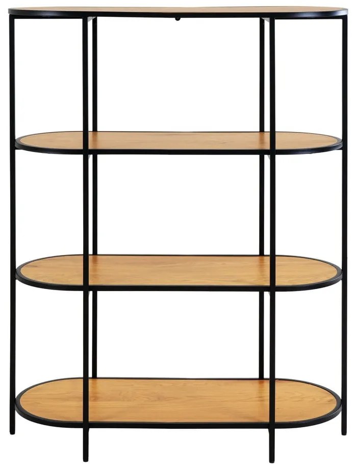 Čierna knižnica v dekore duba 36x111 cm Vita - House Nordic