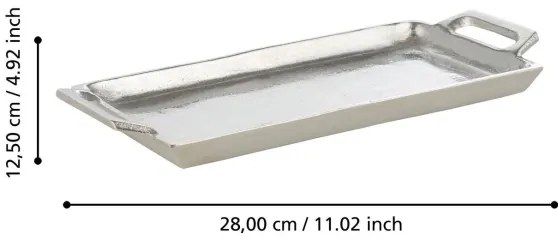 Eglo 427009 - Dekoračný podnos SAVANT 12,5x28,5 cm chróm