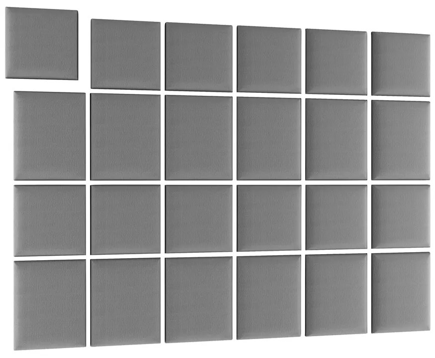 Čalúnený panel na stenu Quito 40x40 cm - sivá