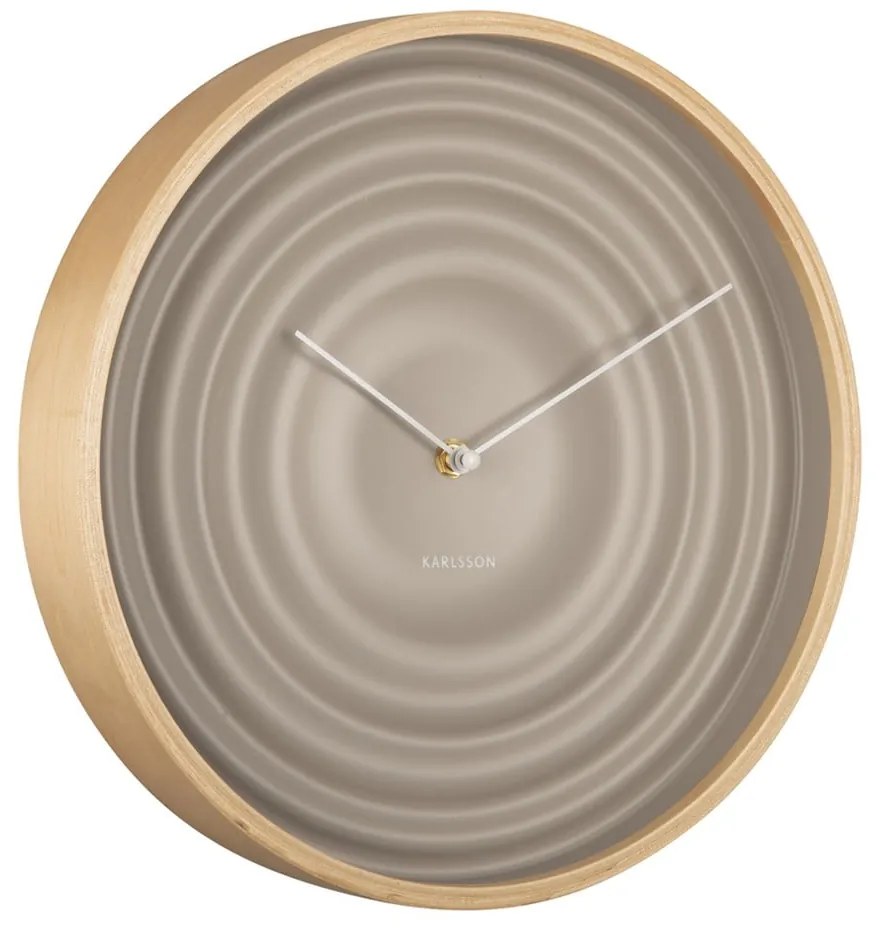 Béžové nástenné hodiny Karlsson Ribble, ø 31 cm