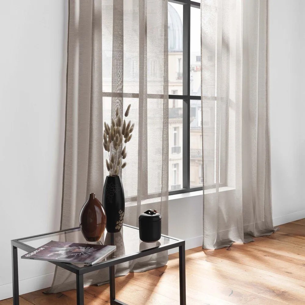 Hnedá voálová záclona 140x240 cm Lissea – douceur d'intérieur