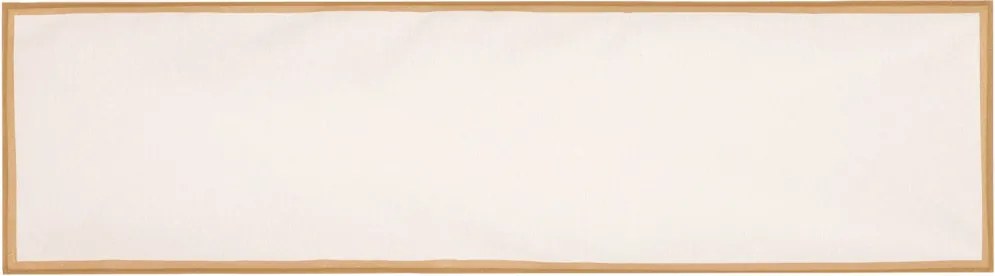 Vianočný behúň na stôl 150x40 cm, krémový so zlatými vtkanými nitkami