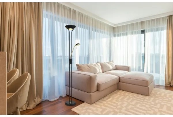 Globo 59020B - LED stmievateľná stojacia lampa LEONAS LED/20W/230V + LED/5,5W 30