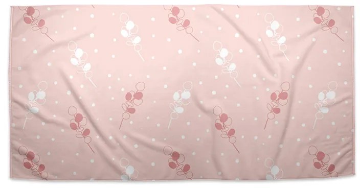 Sablio Uterák Biele a ružové kvety - 50x100 cm
