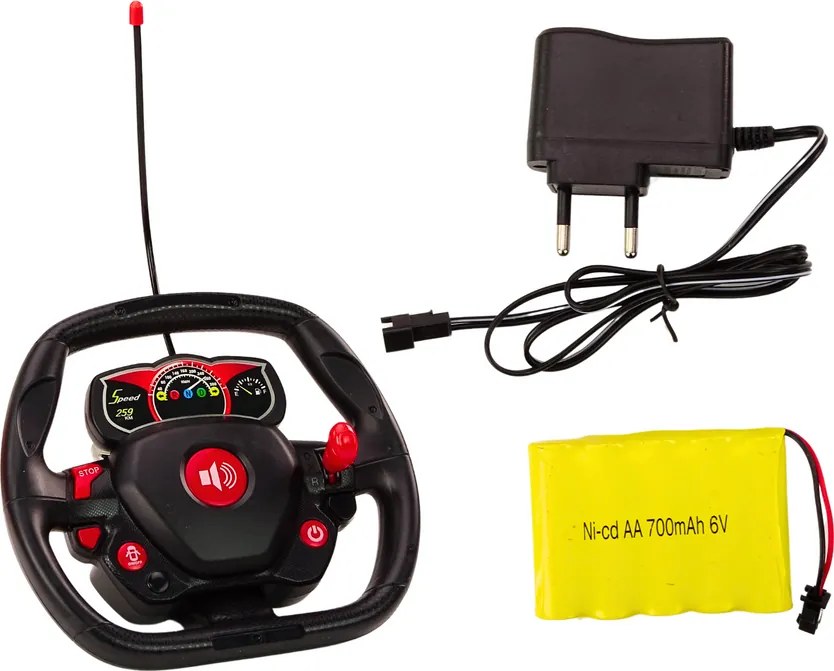 LEAN Toys Diaľkovo ovládané športové auto RC s otvárateľnými dverami, červené, mierka 1:12