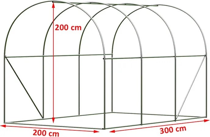 Fóliovník  2 x 3m zelený STANDARD