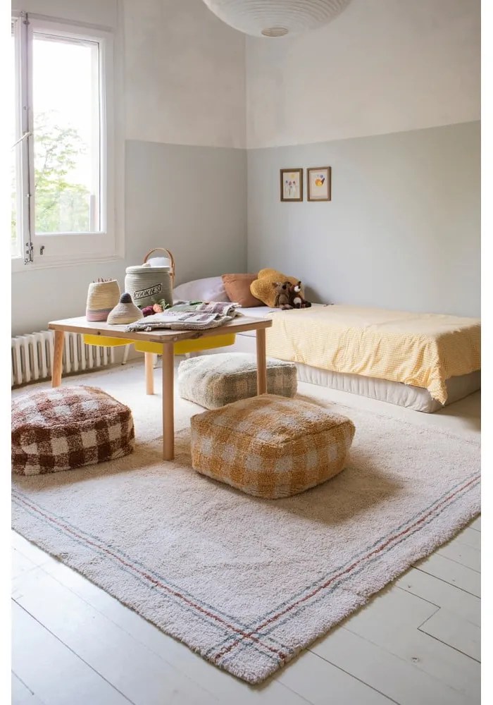 Krémový prateľný ručne tkaný bavlnený koberec 170x240 cm Cuisine Natural – Lorena Canals