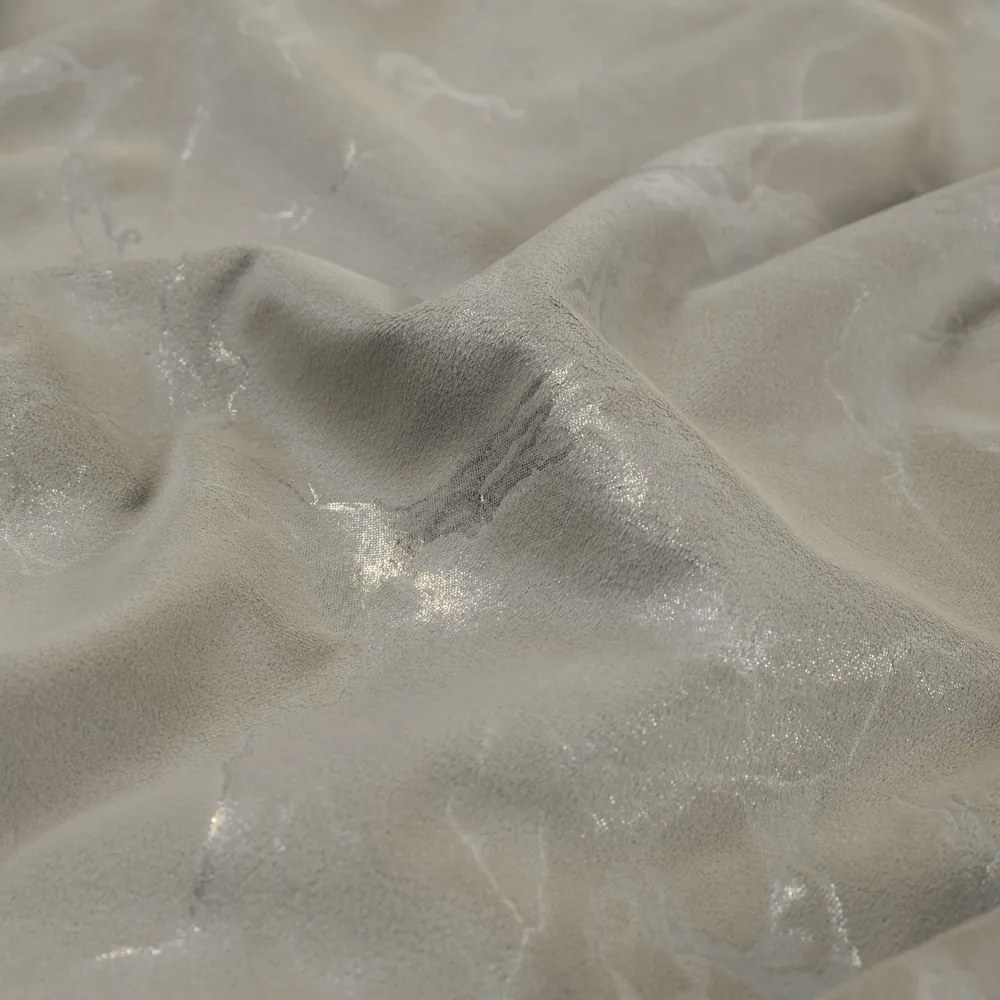 Biante Zamatový behúň na stôl Isabela IBL-019 Zlatý/dymový mramor na sivobéžovom 20x140 cm