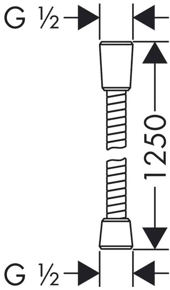 Hansgrohe Sensoflex, kovová sprchová hadica 125 cm, chrómová, HAN-28132000