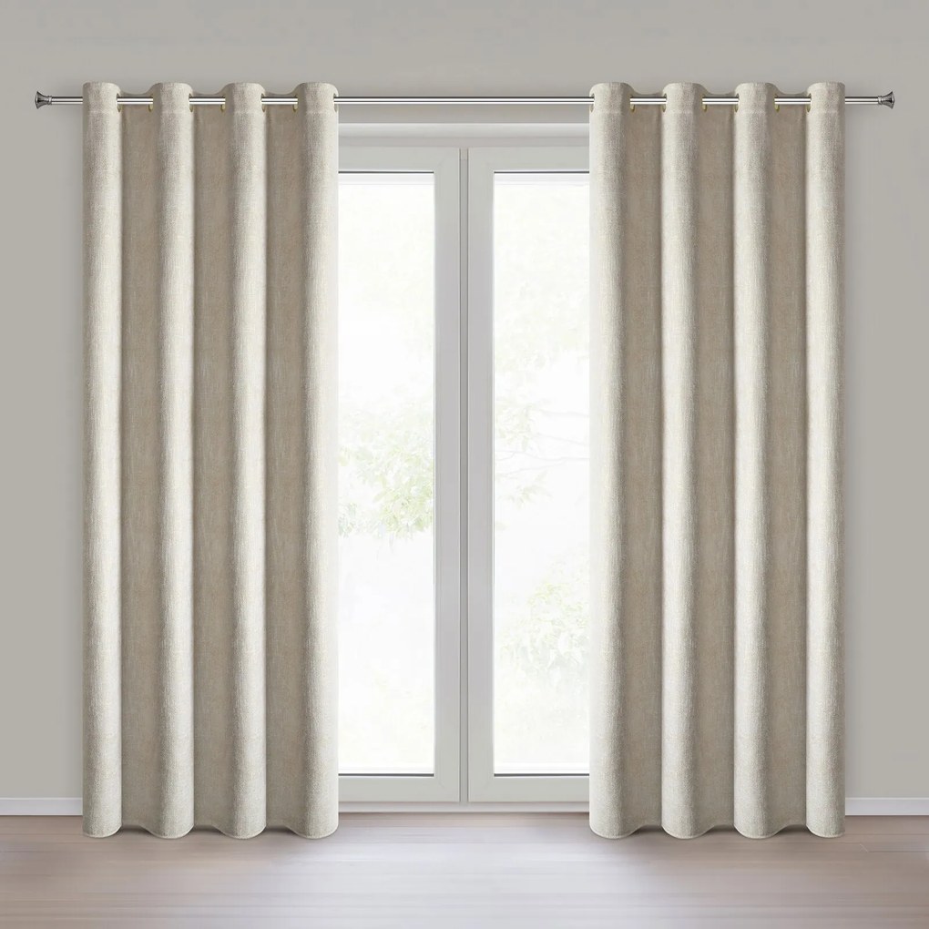 ZATEMŇOVACÍ ZÁVES NA KRÚŽKOCH BITSY 140X250 CM ŠAMPANSKÁ