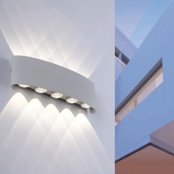 Paul Neuhaus 9489-21- LED Vonkajšie nástenné svietidlo CARLO 10xLED/0,8W/230V IP54