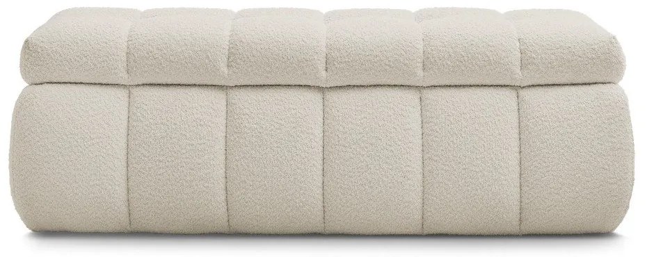 Béžová lavica z textílie buklé Mont Blanc – Bobochic Paris