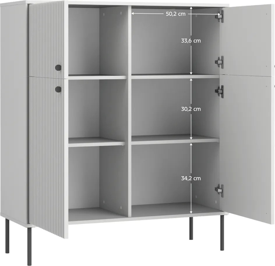 Skriňa ARIS 2D2D, sivá