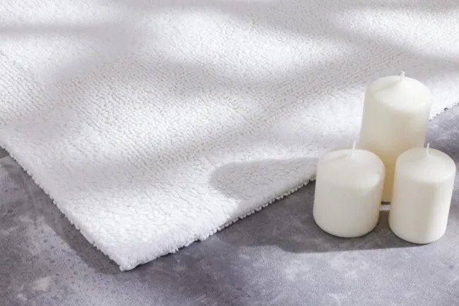 Kúpeľňový koberček Javo Cotton biely