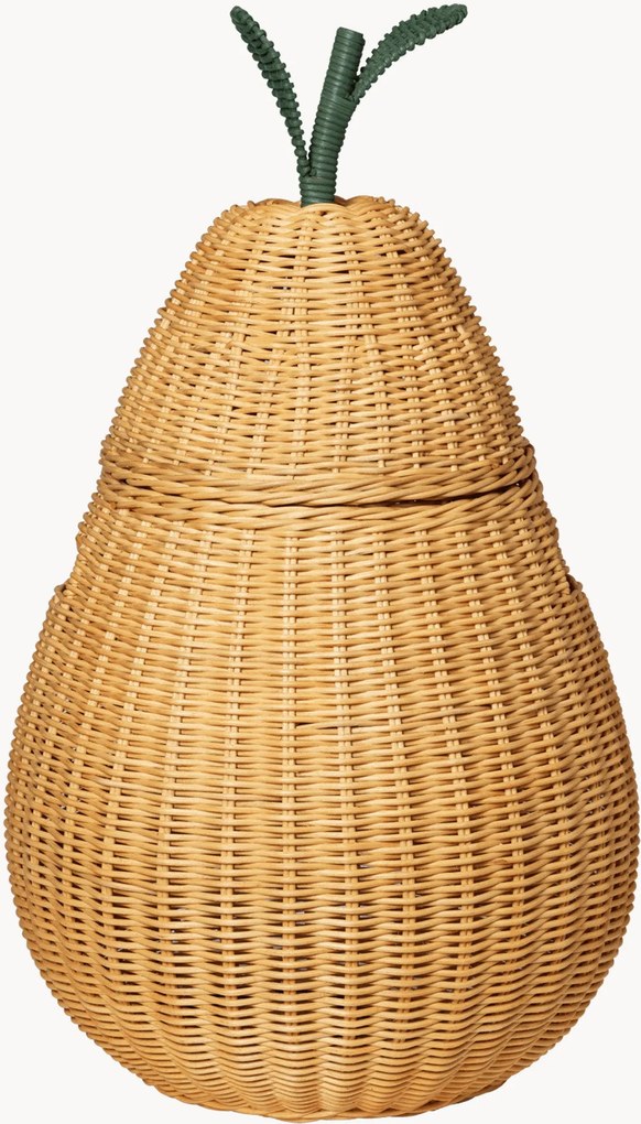 Ručne vyrobený detský ratanový úložný košík Pear