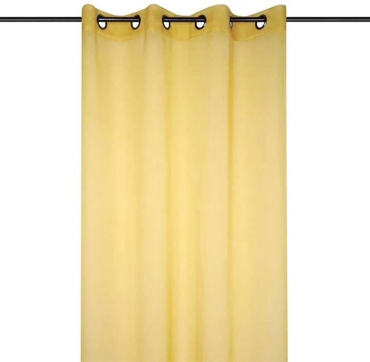 Farebná záclona MONNA žltá 135 x 260 cm sada 2 ks