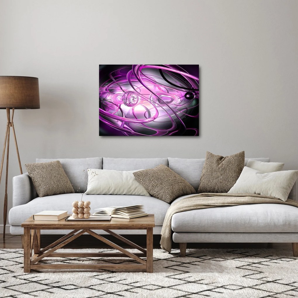 Obraz krásnej fialovej abstrakcie (70x50 cm)